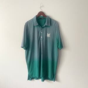 RLX Ralph Lauren 2014 PGA Valhalla Ombré‎ Green Blue Striped Golf Polo Size XL